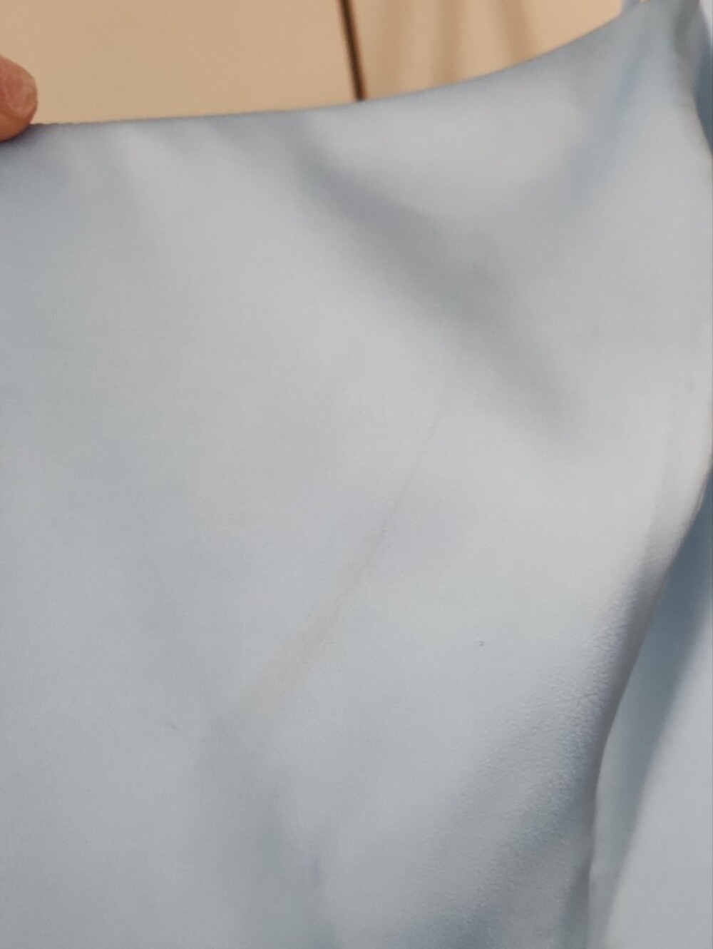 Birdy Grey Sky Blue Satin Cowl Maxi Dress - Picture 10 of 12
